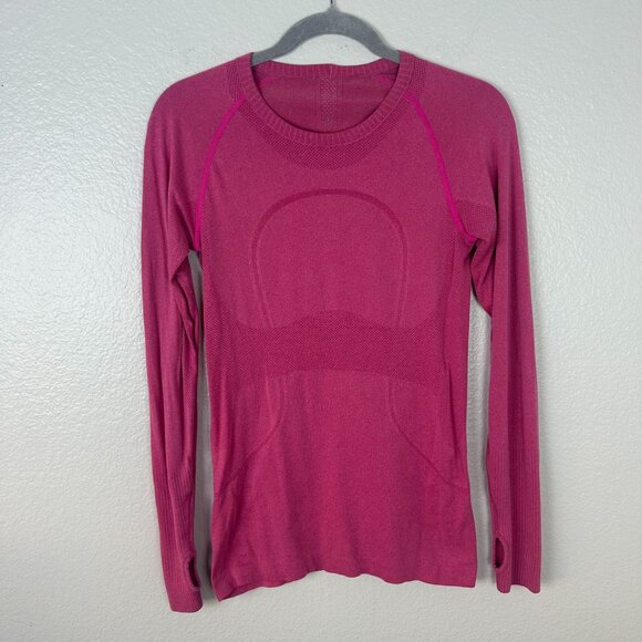Lululemon Pink Swiftly Tech Long Sleeve Shirt 8 Athletic Activewear Athleisure - Picture 1 of 10